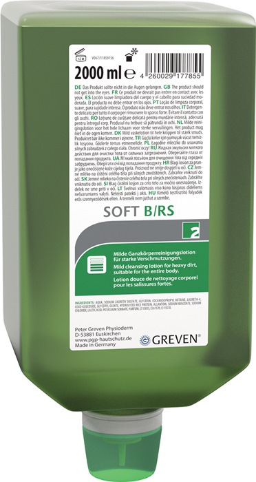 GREVEN Hautreinigungslotion GREVEN® SOFT B/RS 2 l Flasche passend für 9000 473 404 mittlere bis starke Verschmutzung