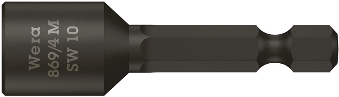 WERA Steckschlüsseleinsatz 869/4M 6-Kant-Antrieb Schlüsselweite 10 mm 1/4" mit Magnet