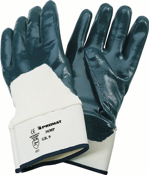 PROMAT Handschuh Neckar Größe 9 blau PSA-Kategorie II 12 Paar
