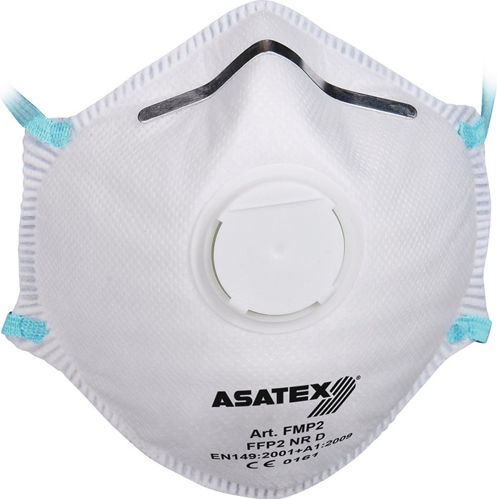 ASATEX Atemschutzmaske  FFP 2 / V NR D mit Ausatemventil 15 Stück