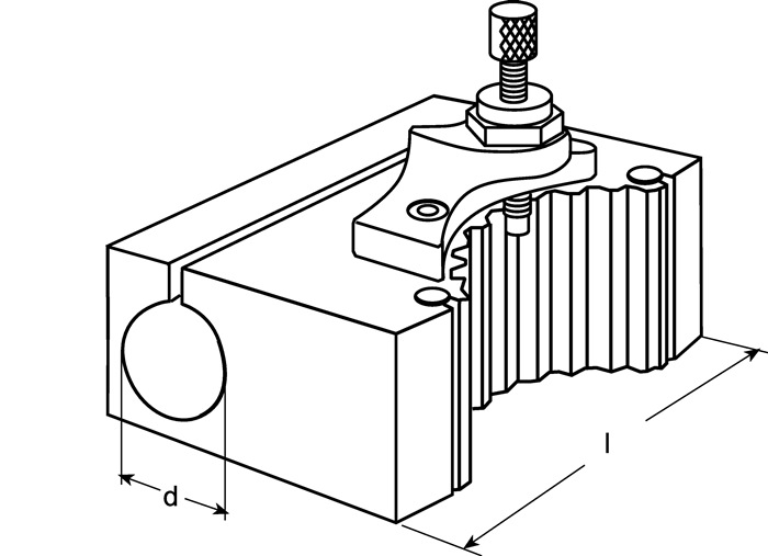 PROMAT Wechselhalter für Stahlhalterkopf A passend für große Zylinderschäfte Spanndurchmesser 30 mm
