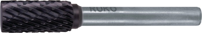 RUKO Frässtift ZYA 16 mm Kopflänge 25 mm Schaft 6 mm VHM TiCN Kreuzverzahnung
