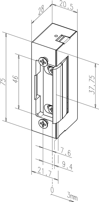 ASSA ABLOY Elektro-Türöffner 17 8-16 V AC/DC Standard DIN links / rechts mit FaFix