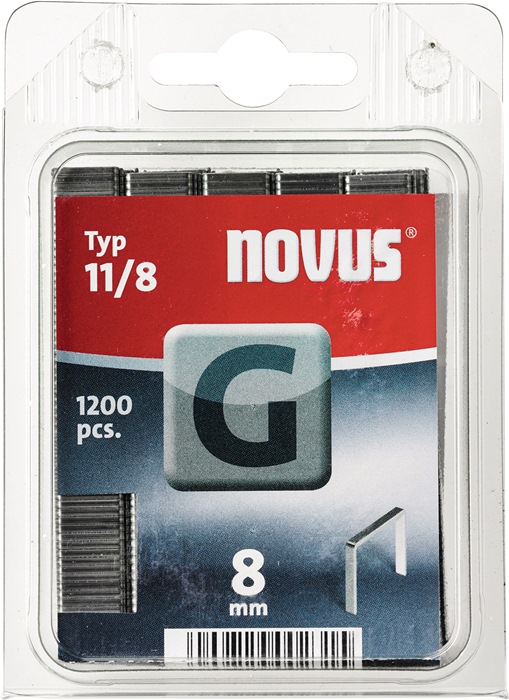 NOVUS Flachdrahtklammer G Typ 11 B10,6xL8mm Drahtbreite 1,25 mm