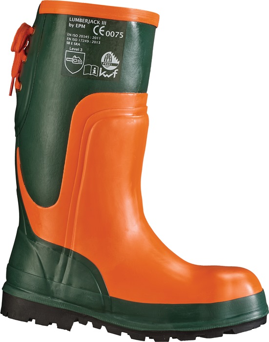 FELDTMANN Forstsicherheitsstiefel Ulme Größe 43 oliv/orange Naturkautschuk SB E EN ISO 20345