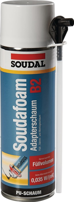 SOUDAL 1K-Montageschaum SOUDAFOAM 500 ml B2 champagner mit Einweghandschuhen 12 Dosen