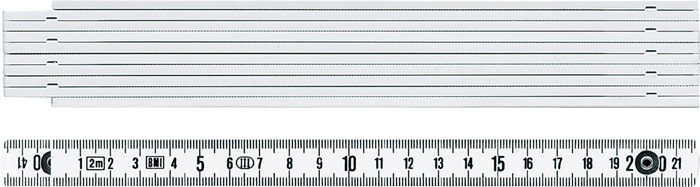 BMI Gliedermaßstab 1041 Länge 1 m mm/cm EG III Kunststoff weiß