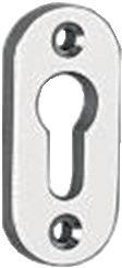 EDI Schlüsselrosette 3393/0000 Aluminium F1 Schildstärke 8 mm PZ oval