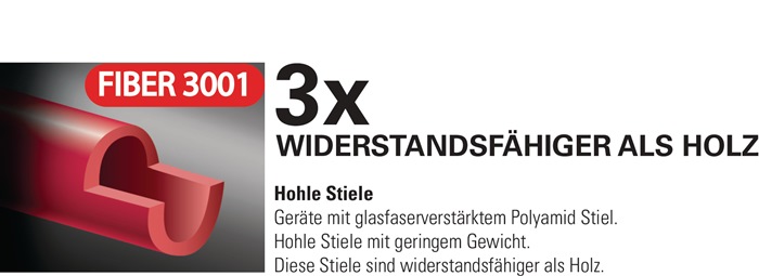 POLET Frankfurter Schaufel POLET 3001 Größe 5 300 x 270 mm mit Fiberstiel