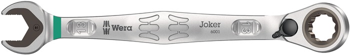 WERA Joker 6000 Maul-Ringratschenschlüssel Schlüsselweite 13 mm Länge 179 mm umschaltbar, Ringseite 15°