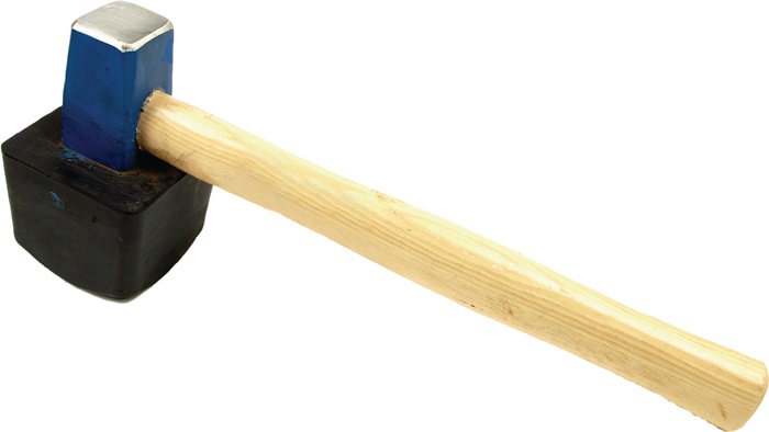 Plattenlegerhammer  1500 g eckig (anvulkanisiert)