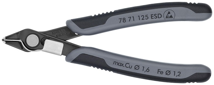 Knipex Elektronik-Seitenschneider Super-Knips® 78 71 125 ESD Länge 125 mm Form 7 ohne Facette brüniert
