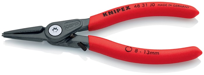 Knipex Präzisionssicherungsringzange 48 31 J0 für Bohrungen 8 - 13 mm mit Spreizbegrenzung Länge 140 mm