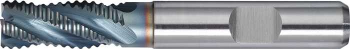 PROMAT Schaftfräser DIN 844 Typ NR  8 mm Einsatzlänge 25 mm HSS-Co5 TiCN DIN 1835 B Schneidenanzahl 3 kurz