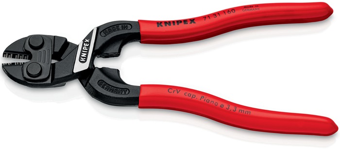 Knipex Kompaktbolzenschneider CoBolt® 71 31 160 Länge 160 mm Kunststoffüberzug gerade 3,3 mm mit Aussparung