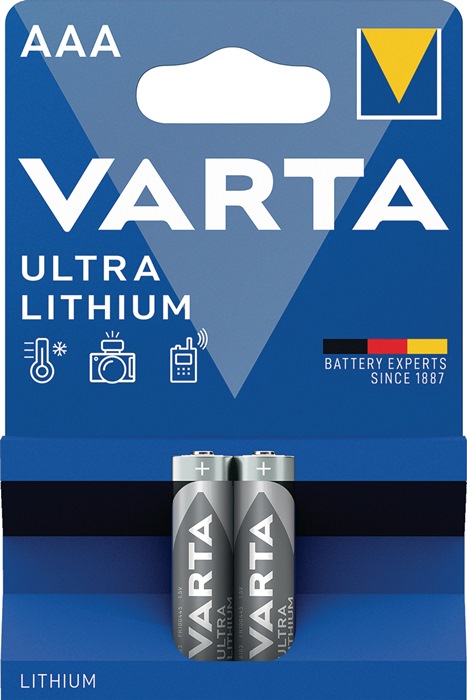 VARTA Batterie ULTRA Lithium 1,5 V AAA Micro 1100 mAh FR10G445 6103