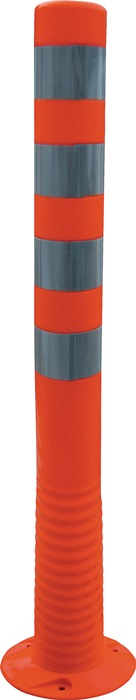 Sperrpfosten  PU orange/weiß Ø 80 mm zum Aufschrauben m.Befestigungsmaterial Höhe über Flur 1000 mm