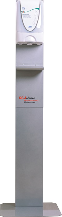 Spendersäule SCJ PRO Höhe inkl. Display 148 cm  silber