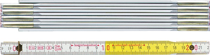 BMI Gliedermaßstab 9802 Länge 2 m Breite 16 mm mm/cm EG III Buche weiß-gelb