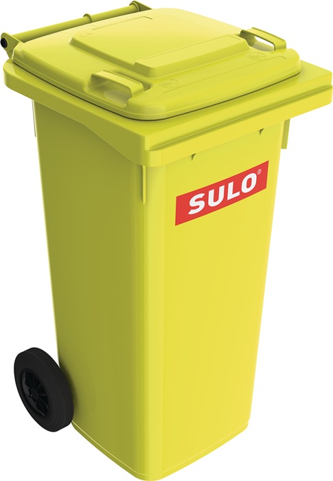 SULO Müllgroßbehälter  120 l HDPE gelb fahrbar, nach EN 840