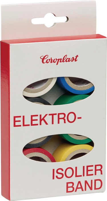 COROPLAST Elektroisolierband-Set 302 6-teilig Länge je 3,3 m Breite 19 mm