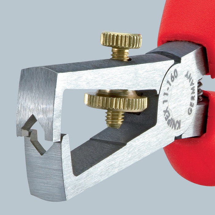 Knipex Abisolierzange 11 02 160 Länge 160 mm poliert mit Mehrkomponenten-Hüllen mit Öffnungsfeder