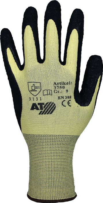 ASATEX Handschuh Größe 7 gelb/schwarz PSA-Kategorie II 12 Paar