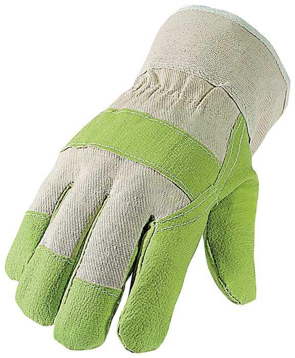 ASATEX Kunstlederhandschuhe  Größe 10,5 grün/naturfarben  PSA-Kategorie I 12 Paar