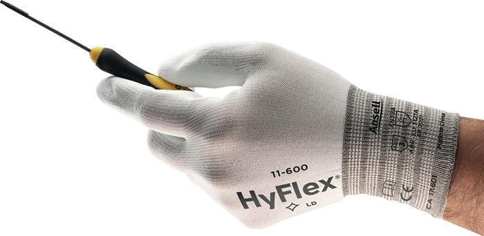 ANSELL Handschuh HyFlex 11-600 Größe 10 weiß PSA-Kategorie II 12 Paar