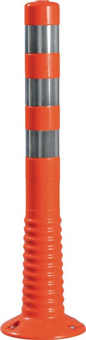 Sperrpfosten  PU orange/weiß Ø 80 mm zum Aufschrauben m.Befestigungsmaterial Höhe über Flur 750 mm