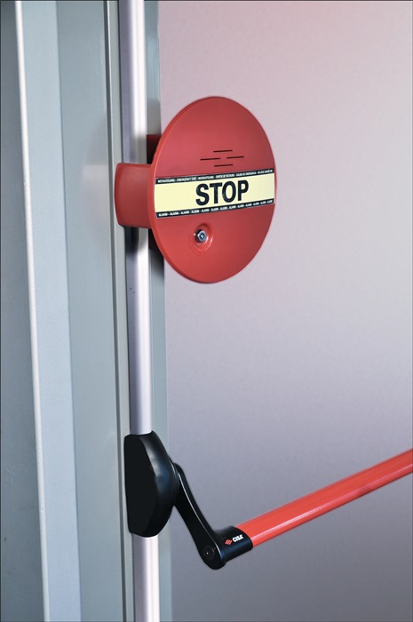 GFS Überwachungsgerät Dexcon ohne Voralarm Türen mit auftragende Schubstangen Kunststoff rot