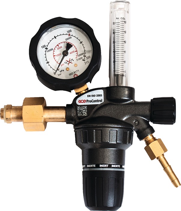 GCE RHÖNA Flaschendruckminderer ProControl® Flowmeter Argon / CO" 200 bar 1-stufig 16 l/min