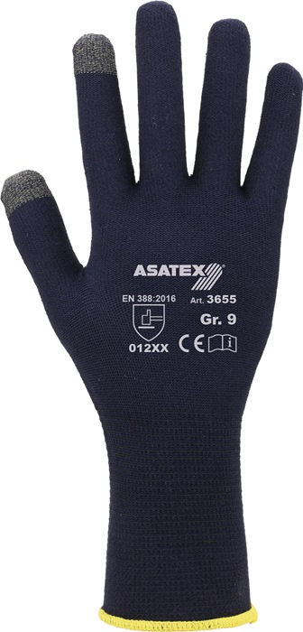 ASATEX Feinstrickhandschuh für Smartphones und Touchscreens Größe 10 dunkelblau PSA-Kategorie II 12 Paar