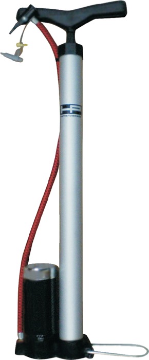 Handluftpumpe  600 mm mit Manometer (7 bar) Aluminium