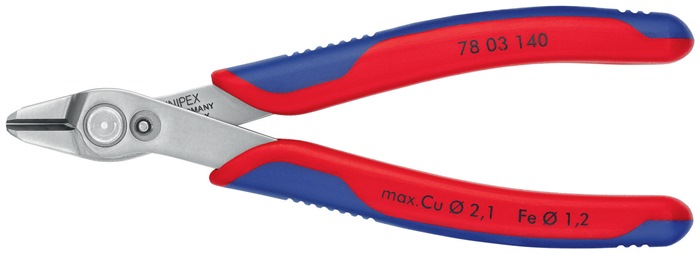 Knipex Elektronik-Seitenschneider Super-Knips® 78 03 140 INOX Länge 140 mm ohne Facette poliert