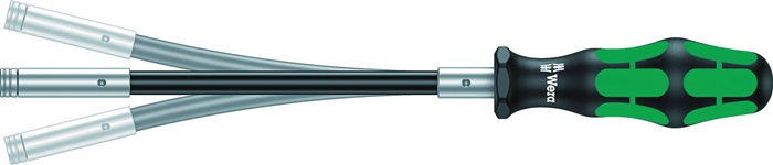 WERA Bithandhalter 393 S 1/4" mit Magnet Klingenlänge 173,5 mm Klinge flexibel 3-Komponentengriff