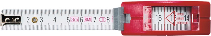 BMI Taschenrollbandmaß VISO Länge 3 m Breite 16 mm mm/cm EG II Polyamid Sichtfenster