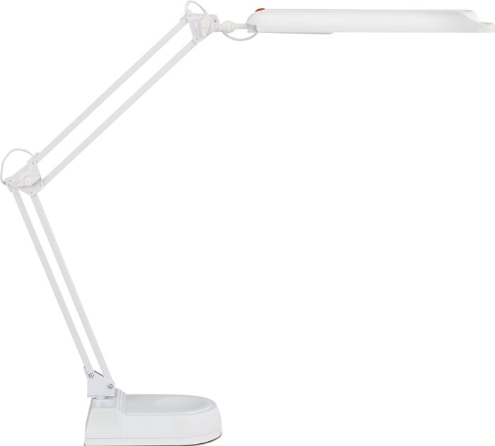 Schreibtischleuchte  Metall / Kunststoff weiß Höhe max. 450 mm Standfuß mit LED