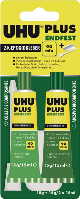 UHU 2K-Epoxidharzklebstoff PLUS ENDFEST 33 g gelblich 6 Tuben