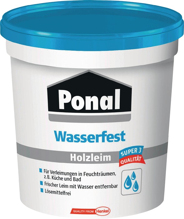 PONAL Holzleim Wasserfest / Super 3 760 g EN 204: D3 12 Dosen