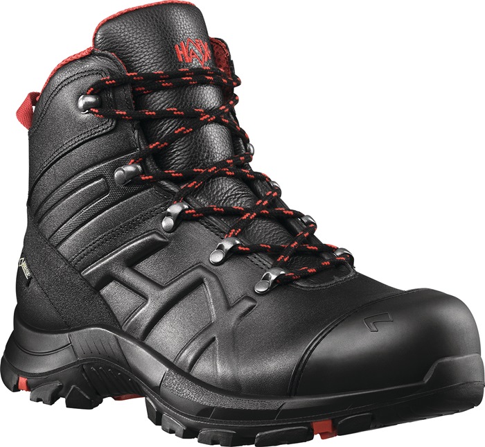 HAIX Sicherheitsstiefel BE Safety 54 Mid Größe 9,5 (44) schwarz/rot S3 ESD Leder