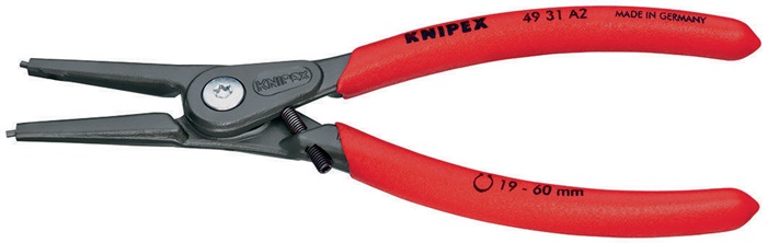 Knipex Präzisionssicherungsringzange 49 31 A2 für Wellen 19 - 60 mm mit Spreizbegrenzung Länge 180 mm