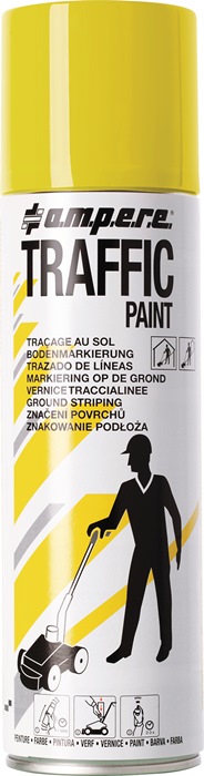 AMPERE Bodenmarkierspray TRAFFIC PAINT 500 ml gelb 12 Dosen