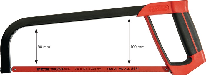 PUK Metallsägebogen B32100 Blattlänge 300 mm 24 Zähne / Zoll D-Komfortgriff