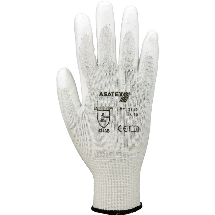 ASATEX Schnittschutzhandschuh Größe 11 weiß PSA-Kategorie II 10 Paar