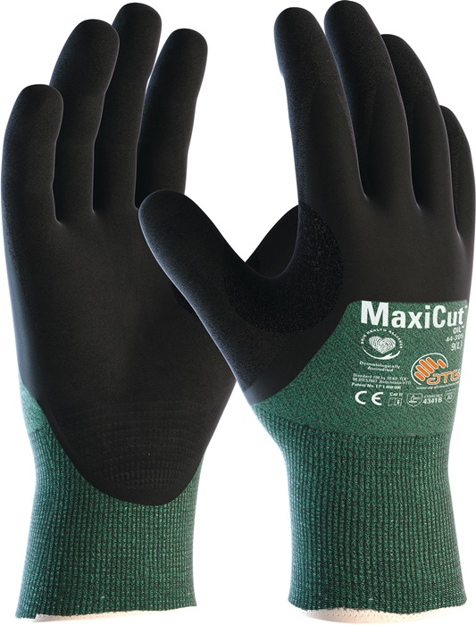 ATG Schnittschutzhandschuh MaxiCut®Oil™ 44-305 Größe 10 grün/schwarz PSA-Kategorie II 12 Paar