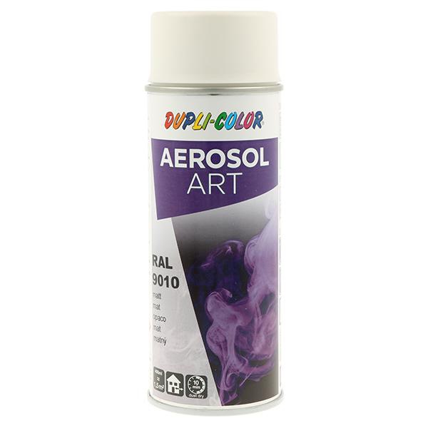 DUPLI-COLOR Buntlackspray AEROSOL Art reinweiss matt RAL 9010 400 ml 6 Dosen