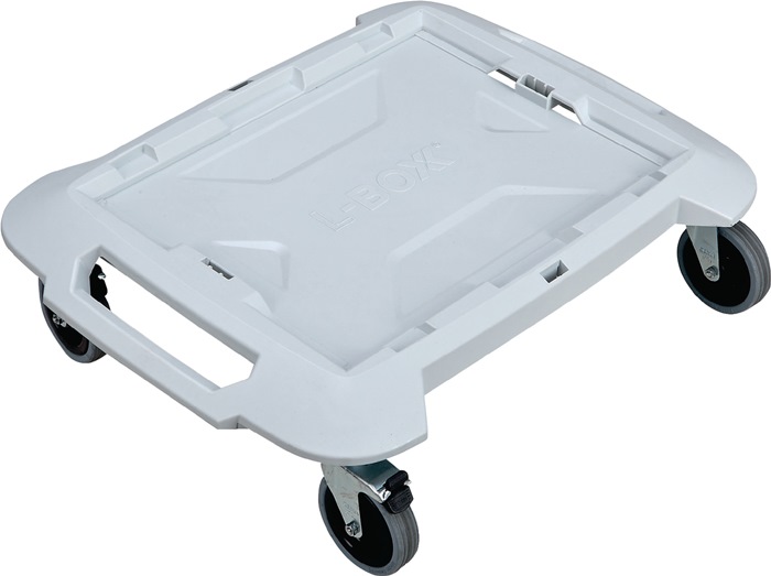 BS SYSTEMS Transportroller L-BOXX® Trade Tragfähigkeit bis 100 kg L492xB646mm Kunststoff grau, weiß