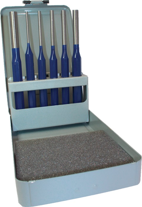 PROMAT Splintentreibersatz  6 teilig 3-4-5-6-8-10 mm  Metallkassette