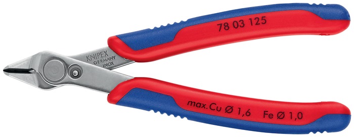 Knipex Elektronik-Seitenschneider Super-Knips® 78 03 125 INOX Länge 125 mm Form 0 ohne Facette poliert